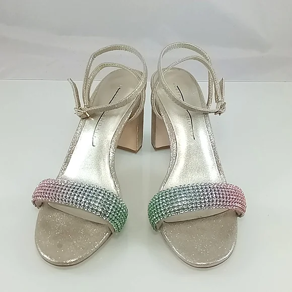 NWT$495 LOEFFLER RANDALL Shay Rhinestone Ankle Strap Sandals Heels Sz 5 - Picture 17 of 17